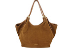 Torebka ze skóry zamszowej damska Barberini's 1033-12 shopper A4 jasnobrązowa