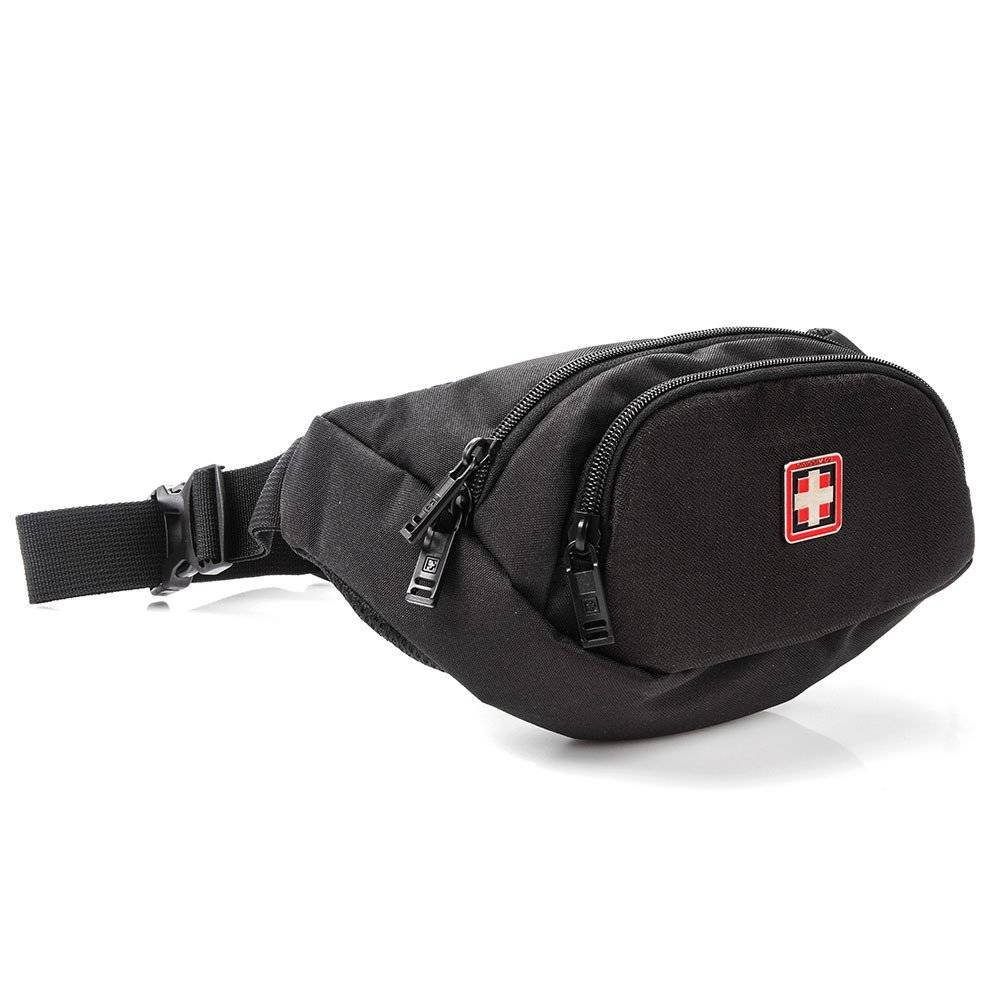 Czarna nerka SwissBags SB116 z regulowanym pasem zapinanym na klamrę