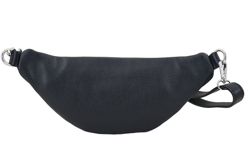 Saszetka z naturalnej skóry damska Barberini's 985-1 nerka crossbody czarna - cecha produktu