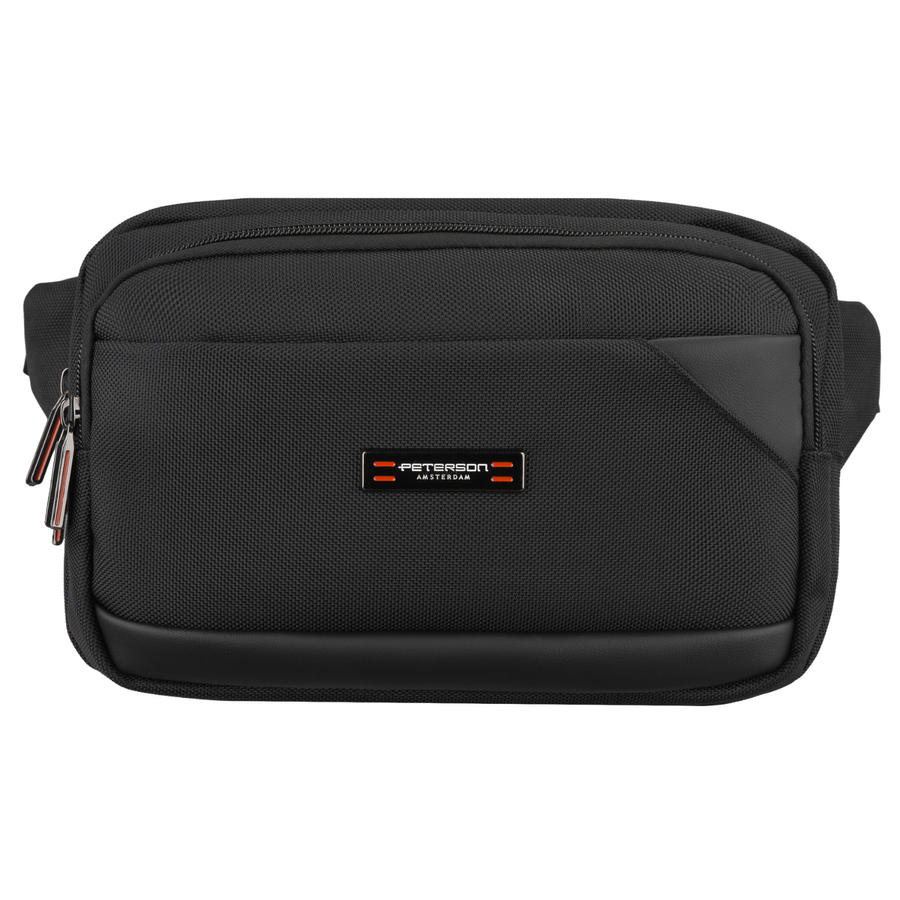 Saszetka z poliestru męska Peterson MS1-01 nerka crossbody miejska czarna - cecha produktu