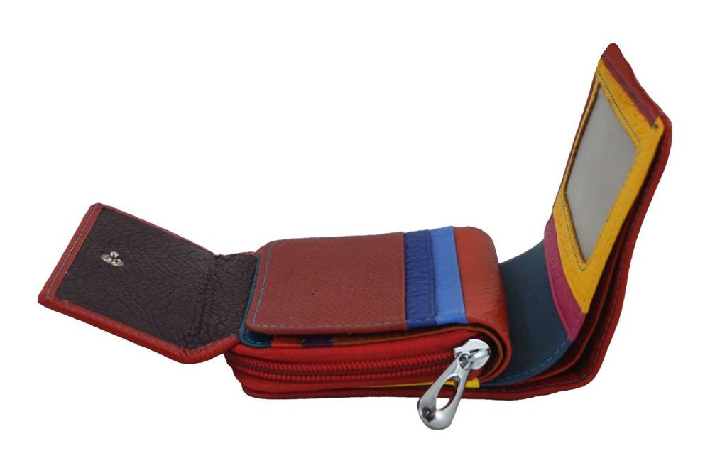 Portfel ze skóry naturalnej damski Barberini's D-485-13 mały czerwony - cecha produktu