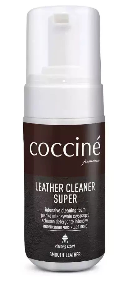 Pianka czyszcząca do skóry gładkiej Coccine - butelka Coccine Leather Cleaner Super z pompką, z przodu
