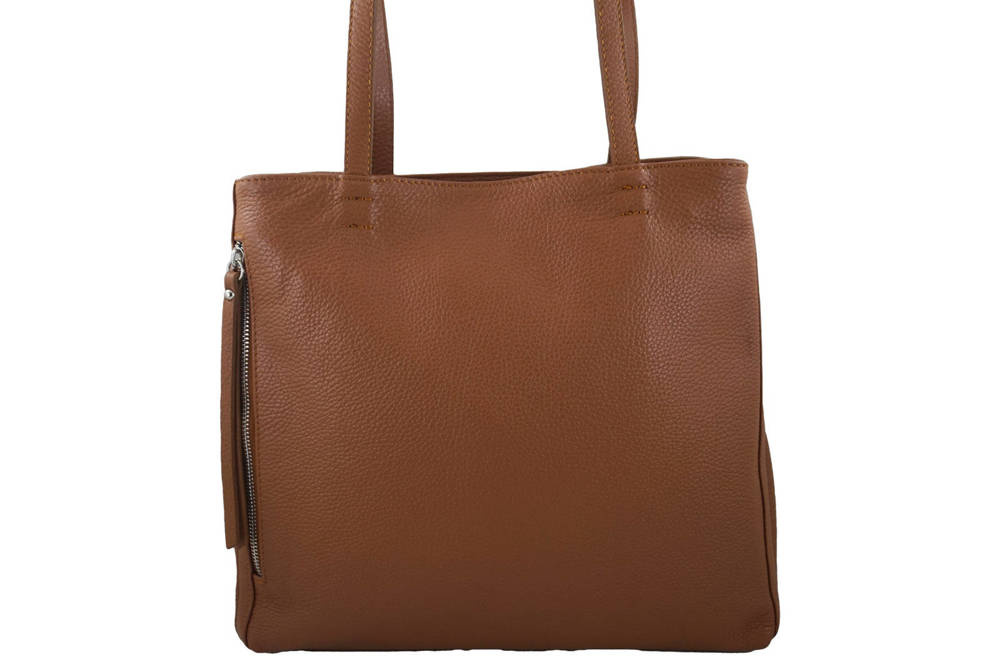 Torebka ze skóry naturalnej damska Barberini's 930-12 shopper A4 jasnobrązowa - cecha produktu