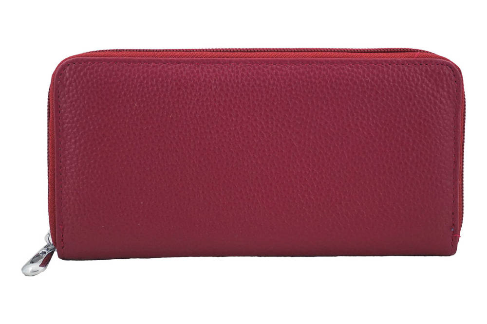 Portfel ze skóry damski Barberini's D-8603-14 na zamek fuksjowy kolorowy - cecha produktu