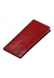 Etui na wizytówki skórzane duże czerwone Verus Monaco 34 RED