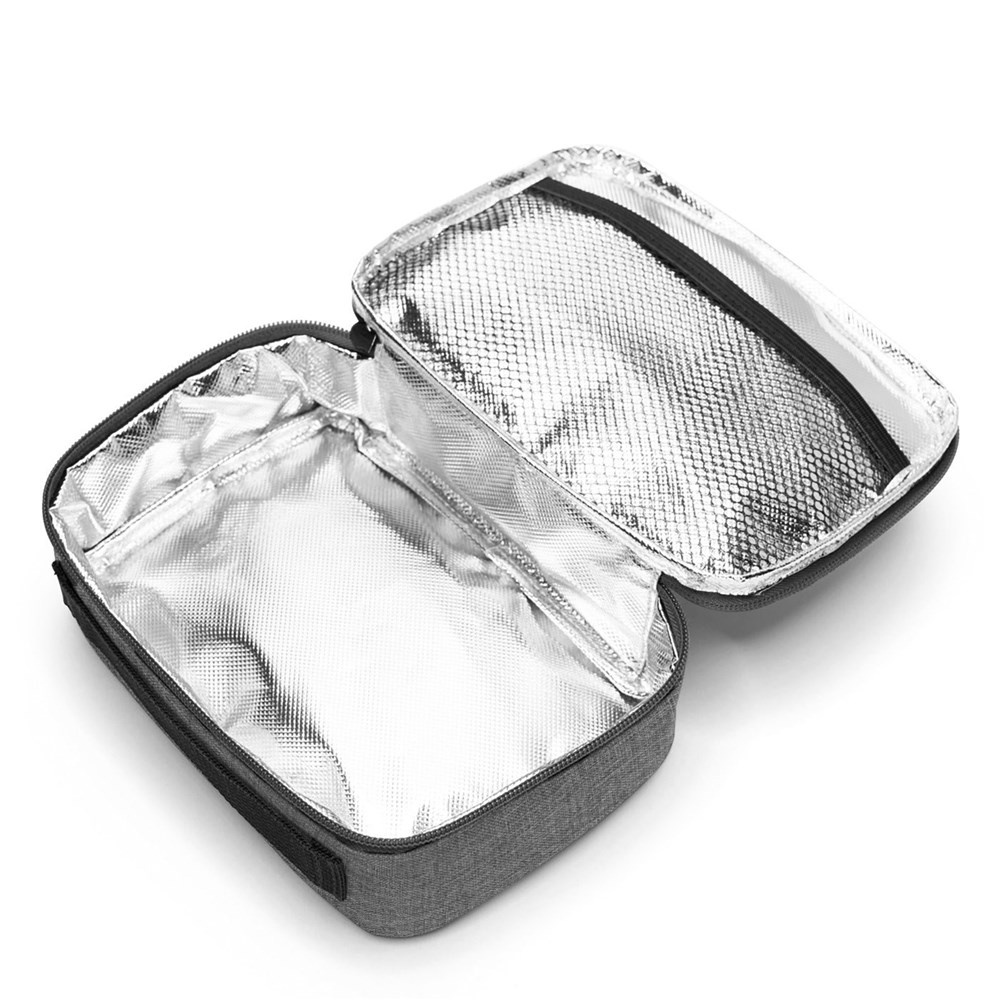 Torba śniadaniowa z materiału unisex Thermocase Twist lunchowa szara - widok wnętrza