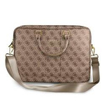 Torba na laptopa ze skóry ekologicznej damska Guess 4G Uptown GUCB154GB A4 brązowa