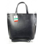 Torebka skórzana damska VERA PELLE SB546G2 shopper bag A4 szara