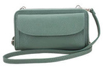 Torebka z licowej skóry damska Barberini's 909-38 wizytowa mała zielona