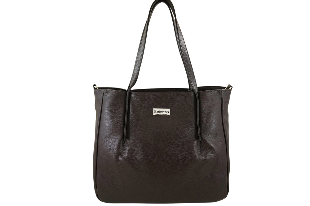 Torebka ze skóry naturalnej damska Barberini's 995-11 shopper A4 ciemnobrązowa - cecha produktu