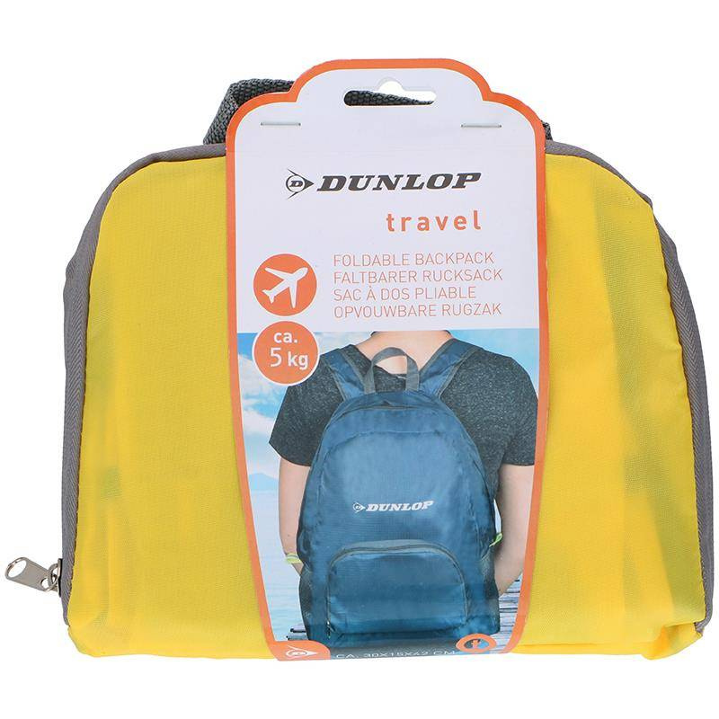 Plecak turystyczny z materiału unisex Dunlop składany plecak miejski żółty - cecha produktu
