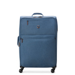Walizka materiałowa unisex Delsey Maubert 2.0 podróżna duża na 4 kółkach niebieska
