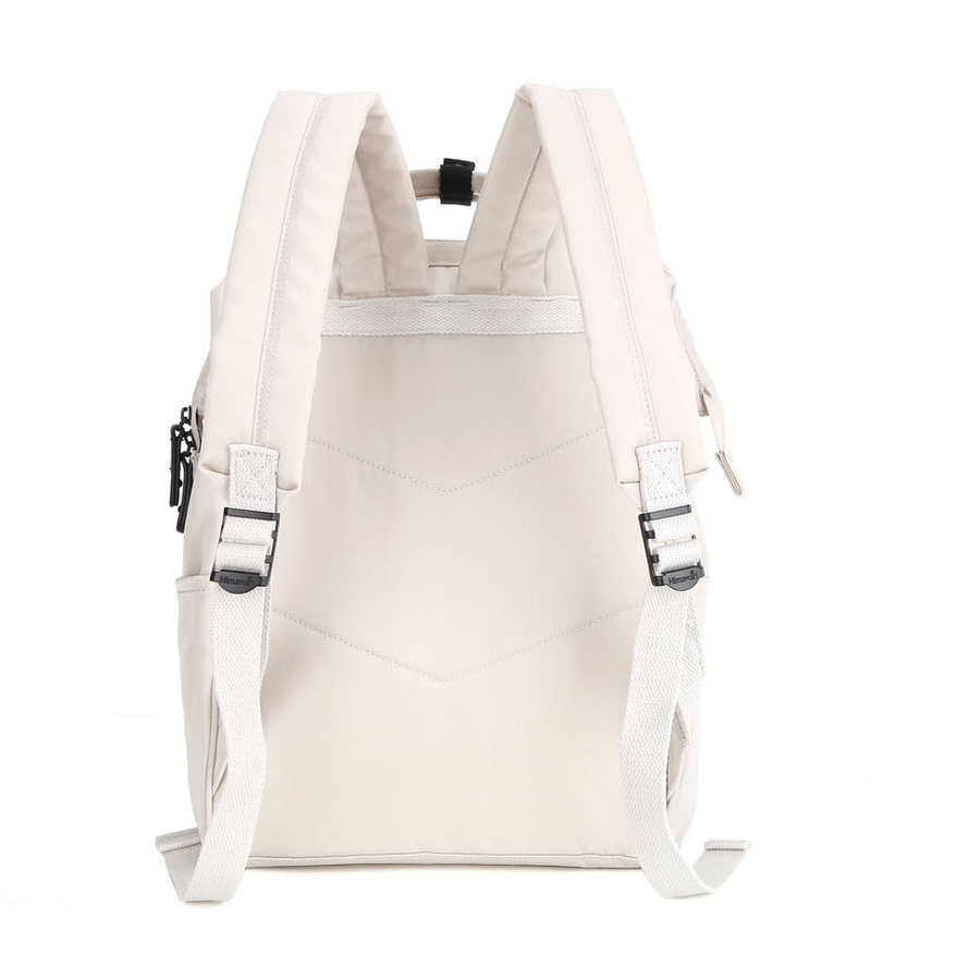 Tył kremowego plecaka Himawari 9018 z szelkami