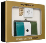 Zestaw prezentowy: skórzany portfel damski i woda perfumowana Lizard — Peterson ZD31