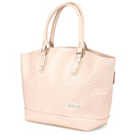 Torebka damska shopper skórzana Beltimore S15 różowa