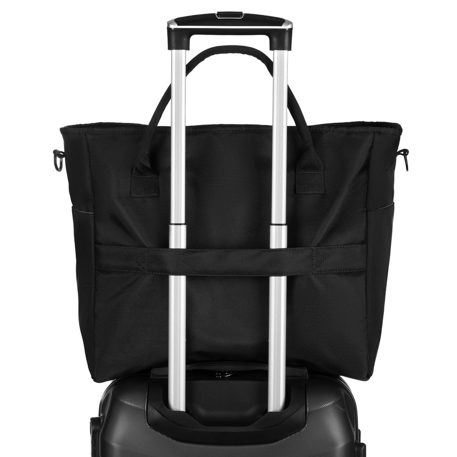 Czarna torba Peterson 24462 na walizce
