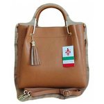 Torebka skórzana damska Vera Pelle KLV33C shopper A4 camel