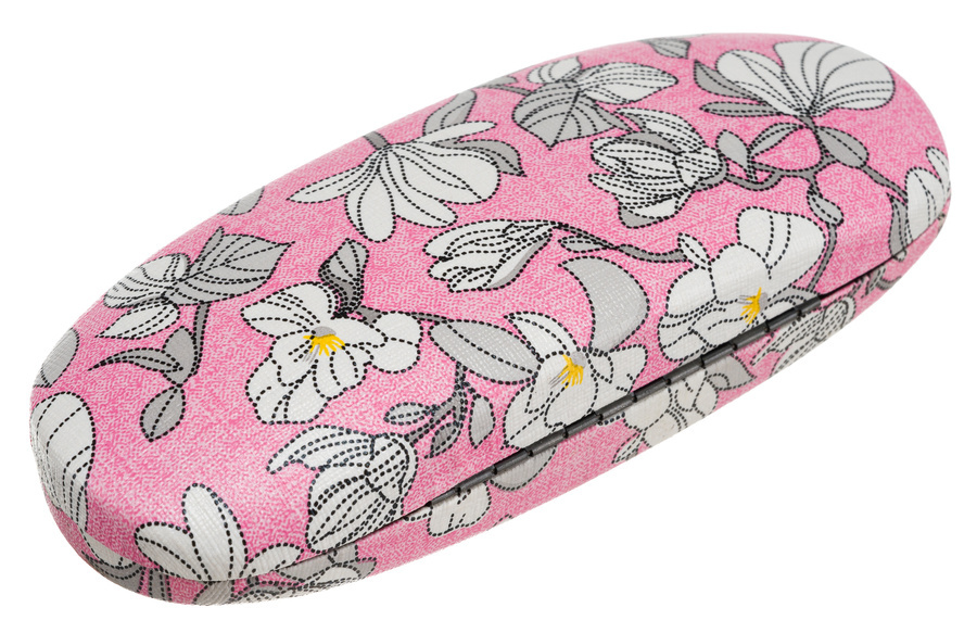 Różowe etui na okulary 4U Cavaldi W-1428-BL w kwiaty