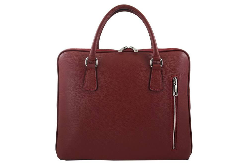Torba ze skóry naturalnej damska Barberini's 899-13 aktówka A4 czerwona - cecha produktu