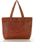 Torebka damska camel brąz shopper bag skórzany MARCO MAZZINI vs122b