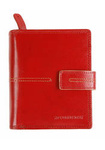 Skórzany portfel damski czerwony podwójny Vip Collection London2 30 RED
