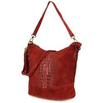 Torebka damska hobo zamszowa Beltimore W13 bordowa