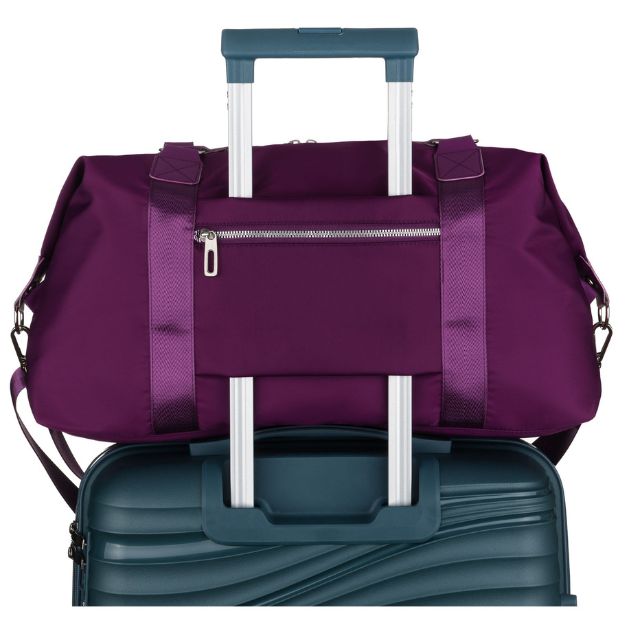 Fioletowa torba Peterson 25531 na rączce walizki