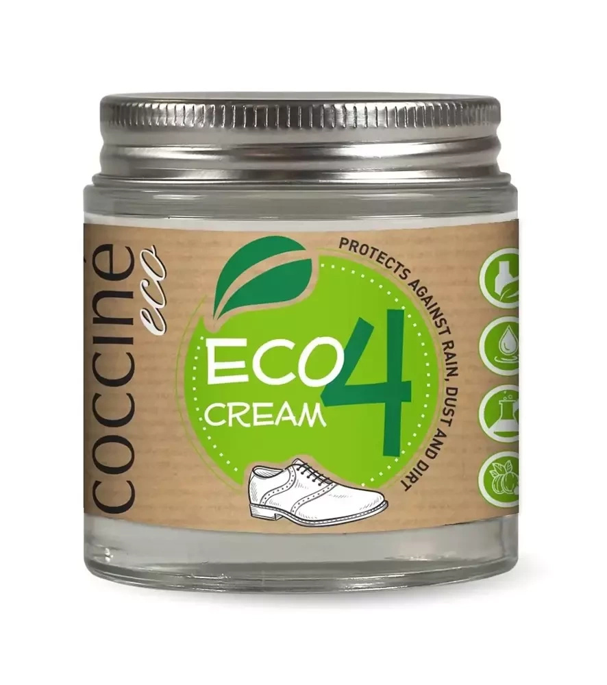 Krem do skóry gładkiej Coccine czarny - słoik Eco Cream z przodu, zbliżenie