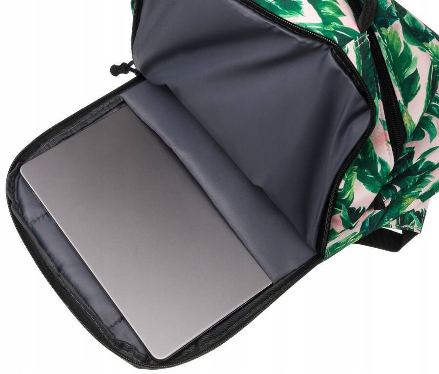 Laptop w komorze zielonego plecaka Peterson 77707