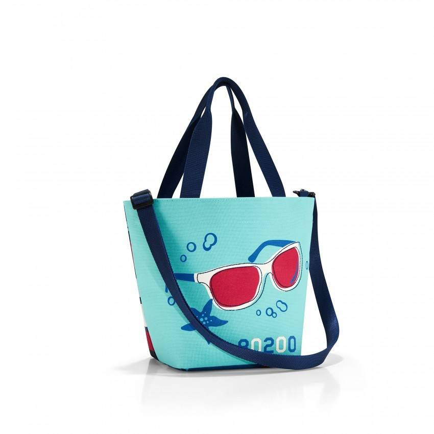 Torba damska na plażę shopper z materiału Reisenthel Aquarius XS granatowa - detal wykonania