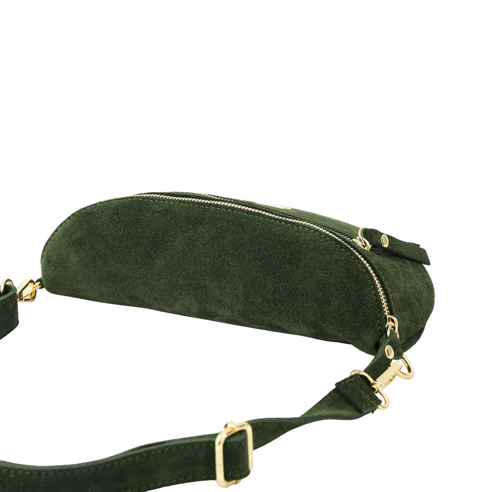 Nerka zamszowa damska Barberini's 1012-42 saszetka crossbody ciemnozielona - cecha produktu