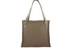Torebka ze skóry naturalnej damska Barberini's 914-9 shopper bag A4 ciemnobeżowa