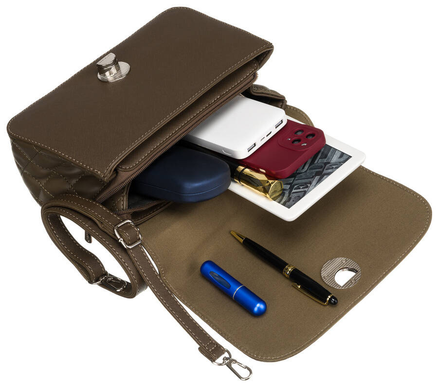 Otwarta listonoszka David Jones 6835-1 w kolorze khaki