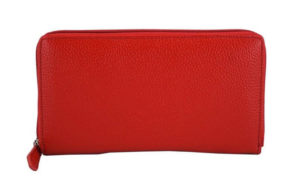 Portfel ze skóry licowej damski Barberini's D-8320-13 duży czerwony - cecha produktu