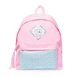 Plecak dziecięcy z poliestru unisex Amelie Pastel klasyczny różowo-błękitny