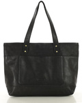 Torebka damska czarna skórzana shopper bag MARCO MAZZINI vs122a