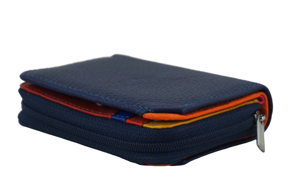 Portfel skórzany damski Barberini's D-8304-4 podwójny granatowy - cecha produktu