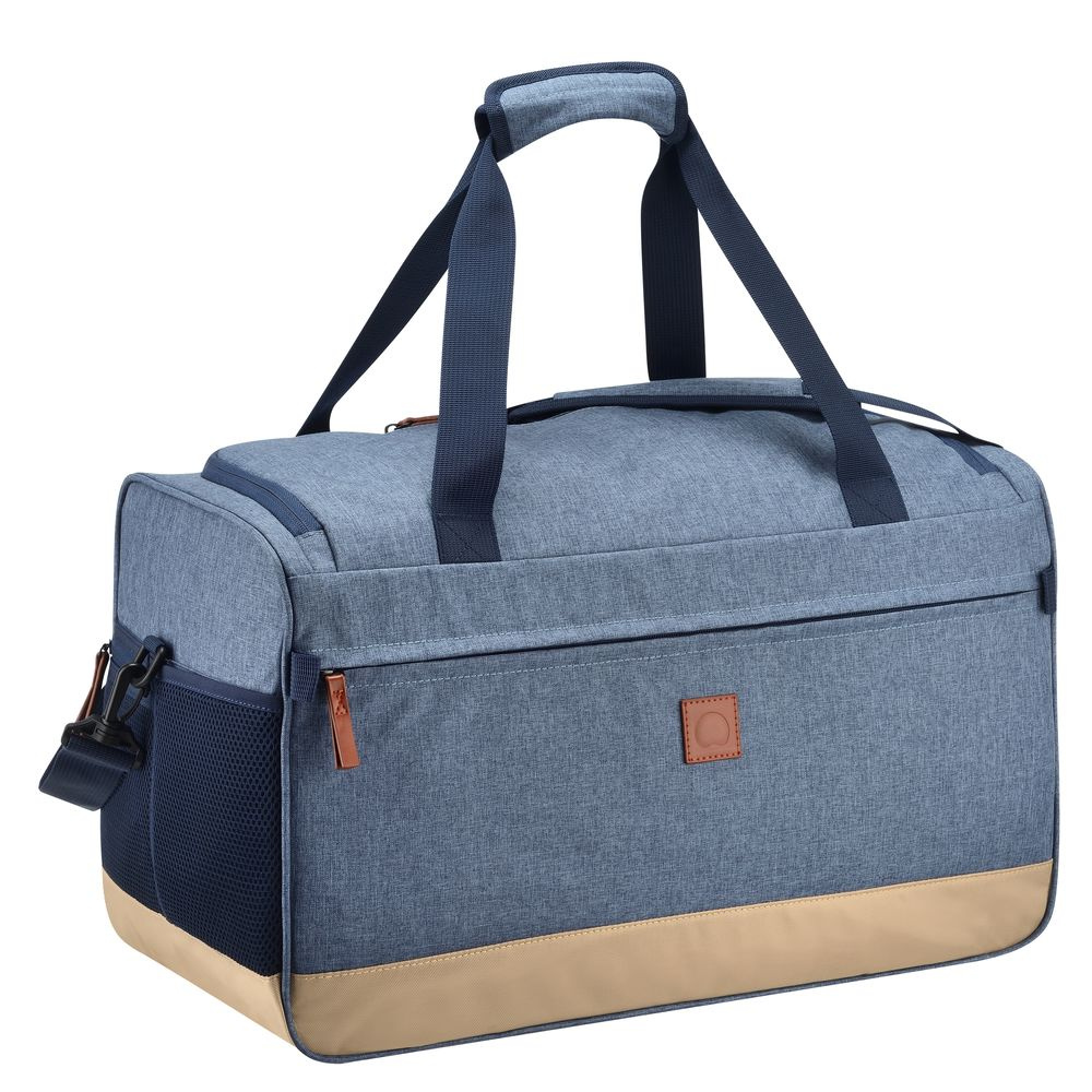 Torba podróżna materiałowa unisex Delsey Maubert sportowa niebieska - widok z przodu