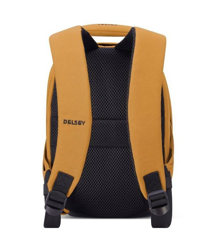 Plecak z poliestru unisex Delsey Securban miejski antykradzieżowy na laptop żółty - cecha produktu