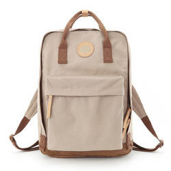 Plecak damski miejski beżowy na suwak - Himawari H1084