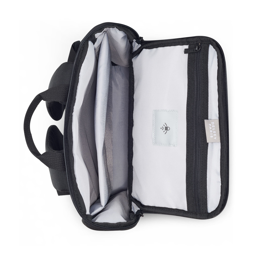 Plecak miejski materiałowy unisex Delsey Maubert 2.0 na laptop 15 cali czarny - cecha produktu