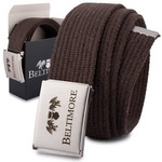 Pasek parciany męski brązowy - Beltimore F79