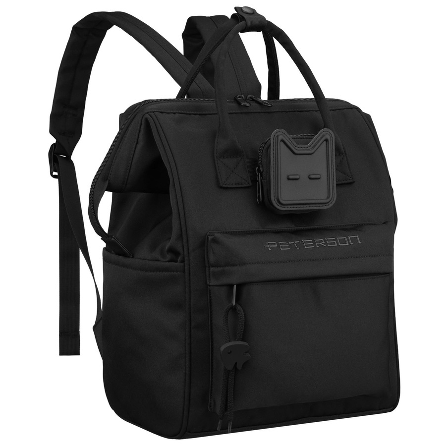 Plecak z poliestru damski Peterson MP2-01 miejski casual A4 czarny - cecha produktu