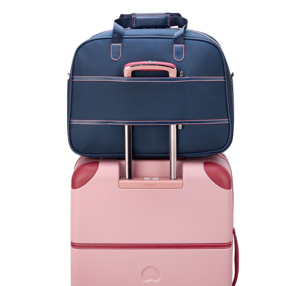 Torba podróżna z materiału unisex Delsey Chatelet Air 2.0 weekender granatowa - widok wnętrza i organizacja przestrzeni