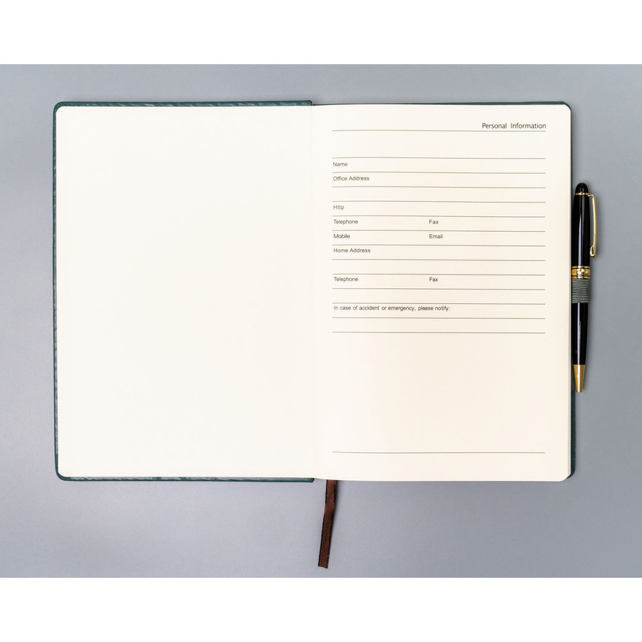 Otwarty zielony notes Peterson NOT-6-LN-51 w linie