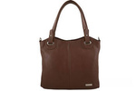 Torebka ze skóry licowej damska Barberini's 982-6 shopper A4 brązowa