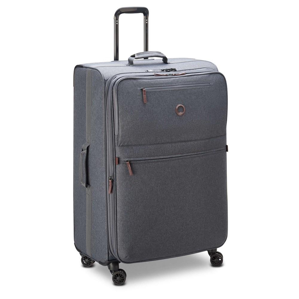Walizka materiałowa unisex Delsey Maubert 2.0 duża na 4 kółkach antracytowa - widok wnętrza i przegród