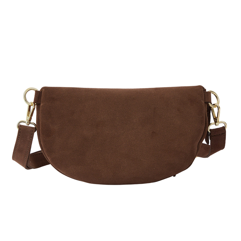 Nerka ze skóry zamszowej damska Barberini's 1012-6 saszetka crossbody brązowa - cecha produktu