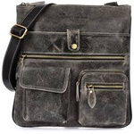 Torba męska vintage skórzana Beltimore M05 czarna