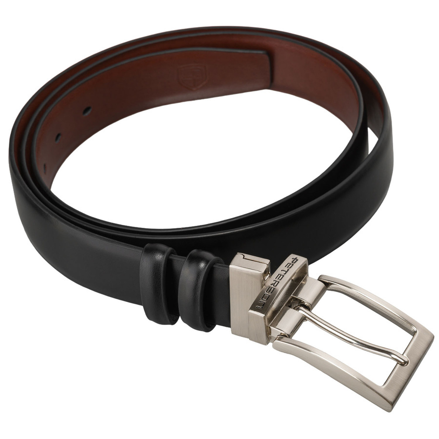 Obrotowa klamra czarno-brązowego paska Peterson S001-DBB